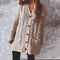 Autumn and winter single-breasted thick twist pocket long sleeve knit sweater cardigan